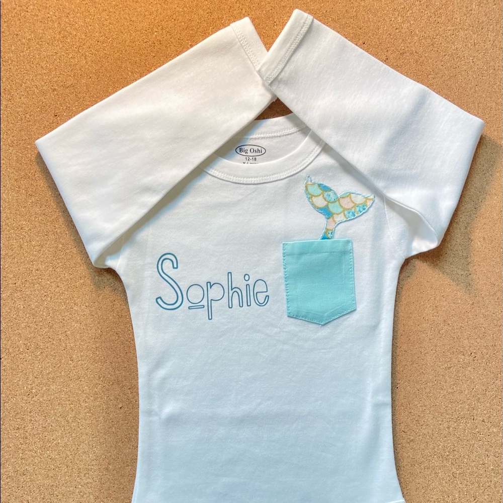 NWT POCKET BODYSUIT white cotton LONG SLEEVE